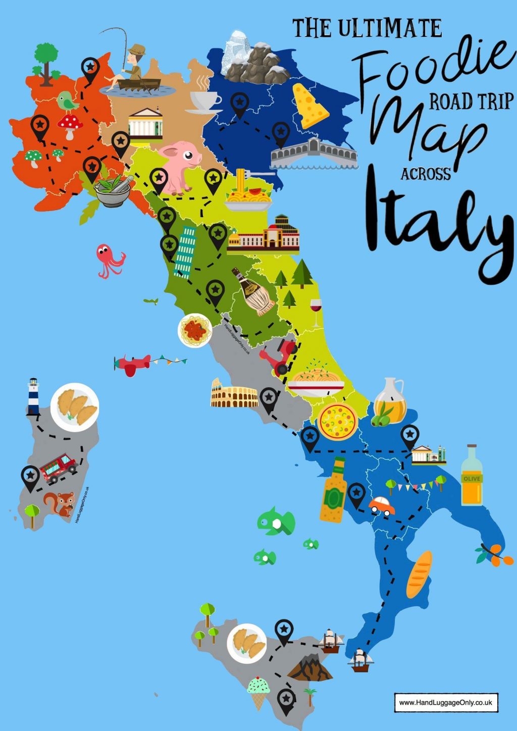 Mapa Italia Regiones
