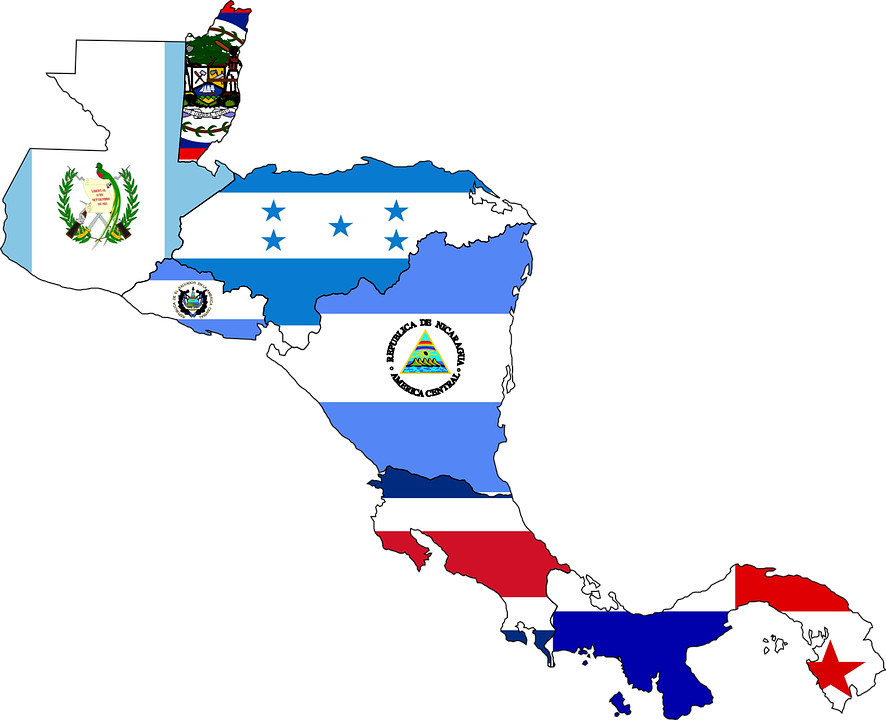 Mapa de América central | Paises y Capitales de Centroamérica
