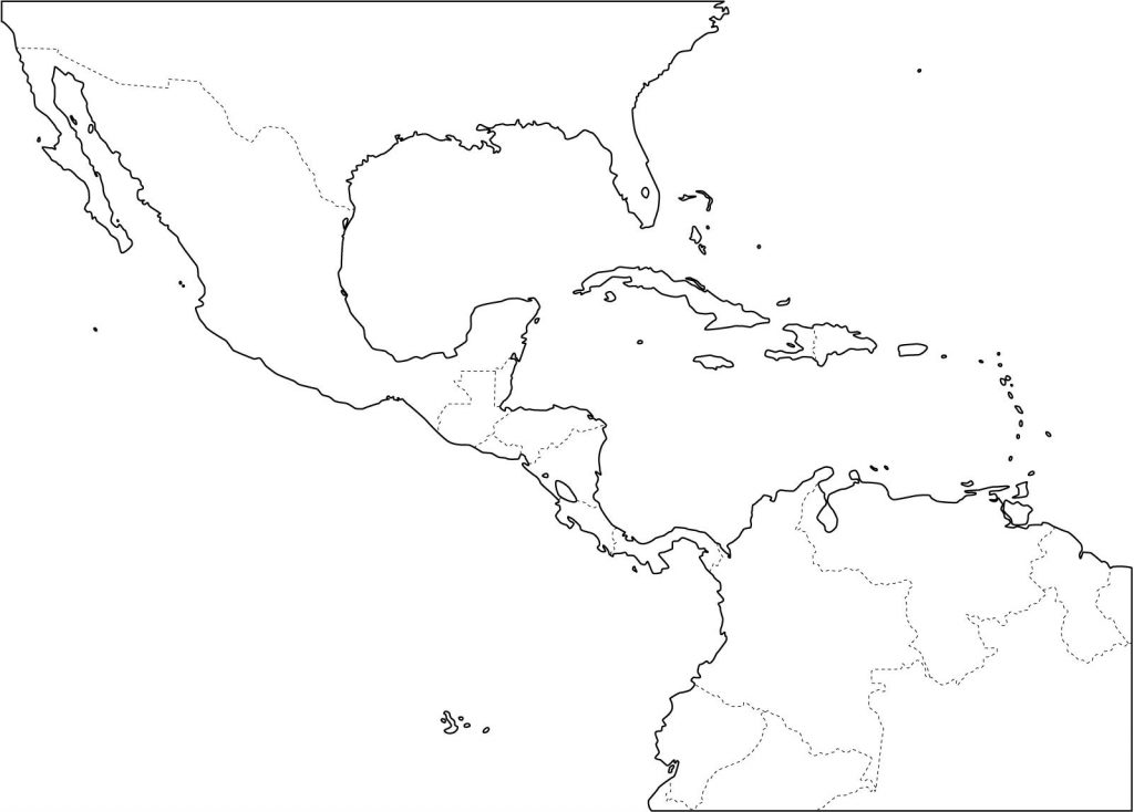 photo Imagen De Mapa De Centroamerica En Blanco Y Negro mapa de america cen...