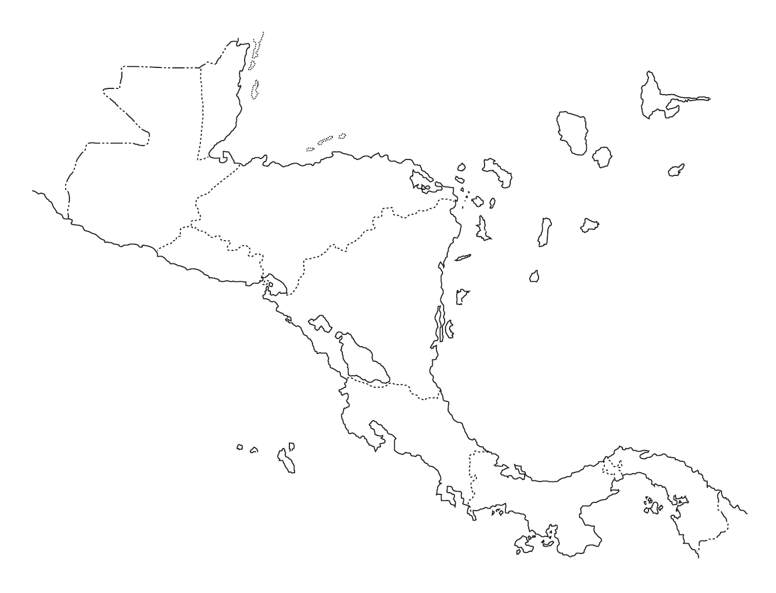 Mapa Mudo De Centroamerica | Porn Sex Picture