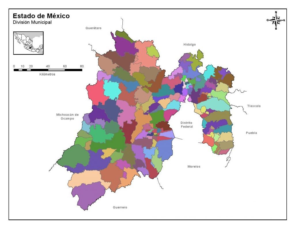 Mapa De Mexico Con Estados Y Municipios