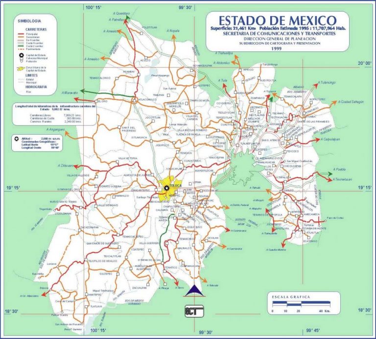 Mapa Del Estado De México Con Sus Municipios Descargar E Imprimir Mapas