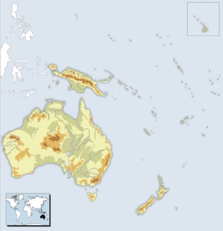 Mapa De Oceanía Político Físico Y Mudo Descargar E Imprimir Mapas.