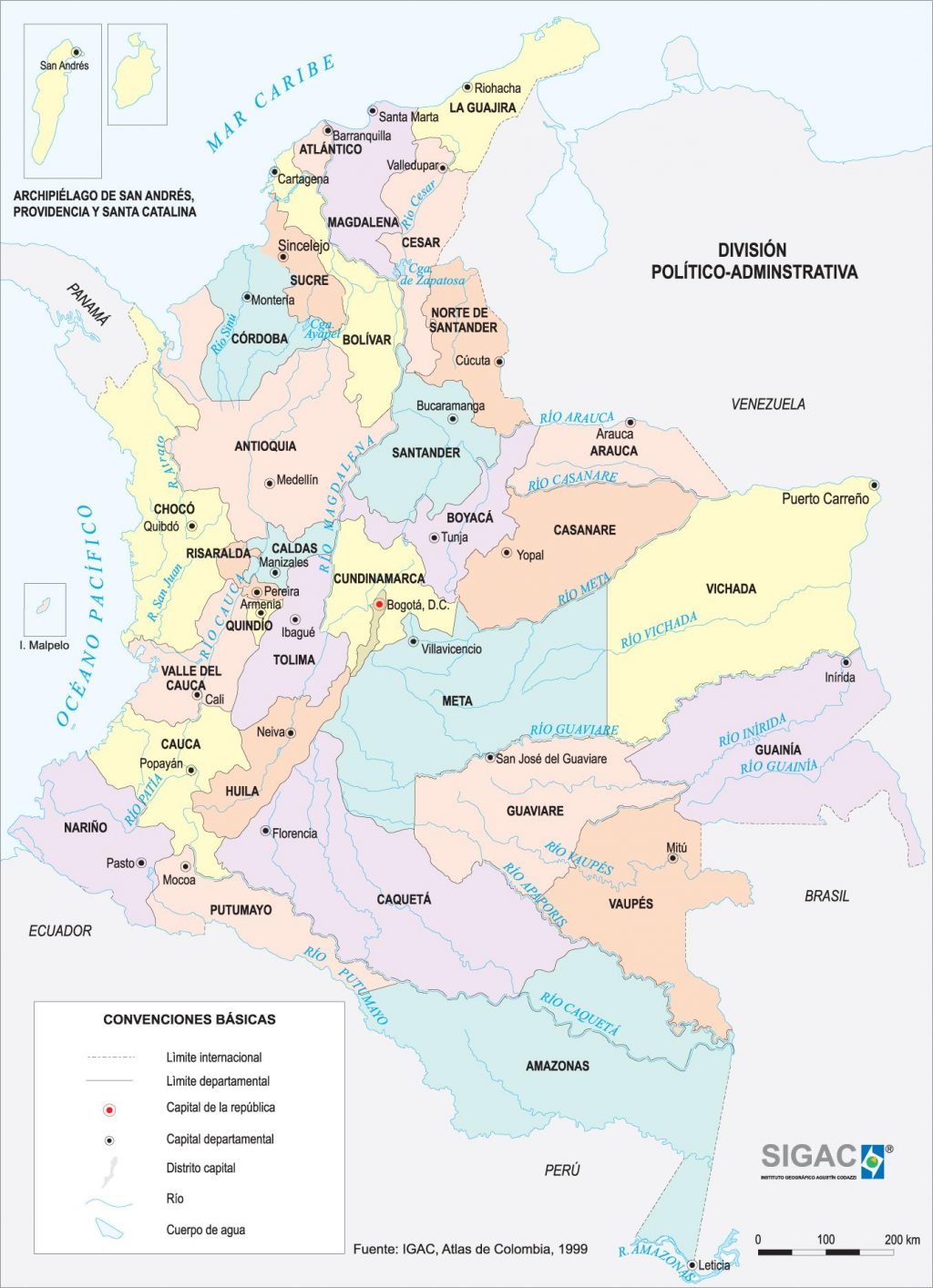 Mapas De Colombia Con Nombres Departamentos Capitales - vrogue.co