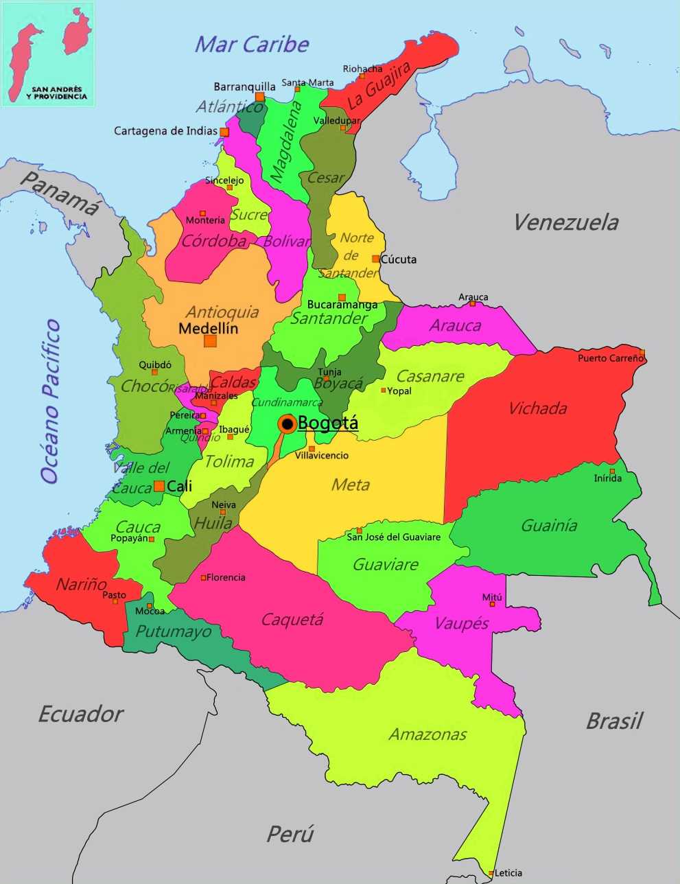 Mapa Politico De Colombia Con Capitales Hot Sex Picture