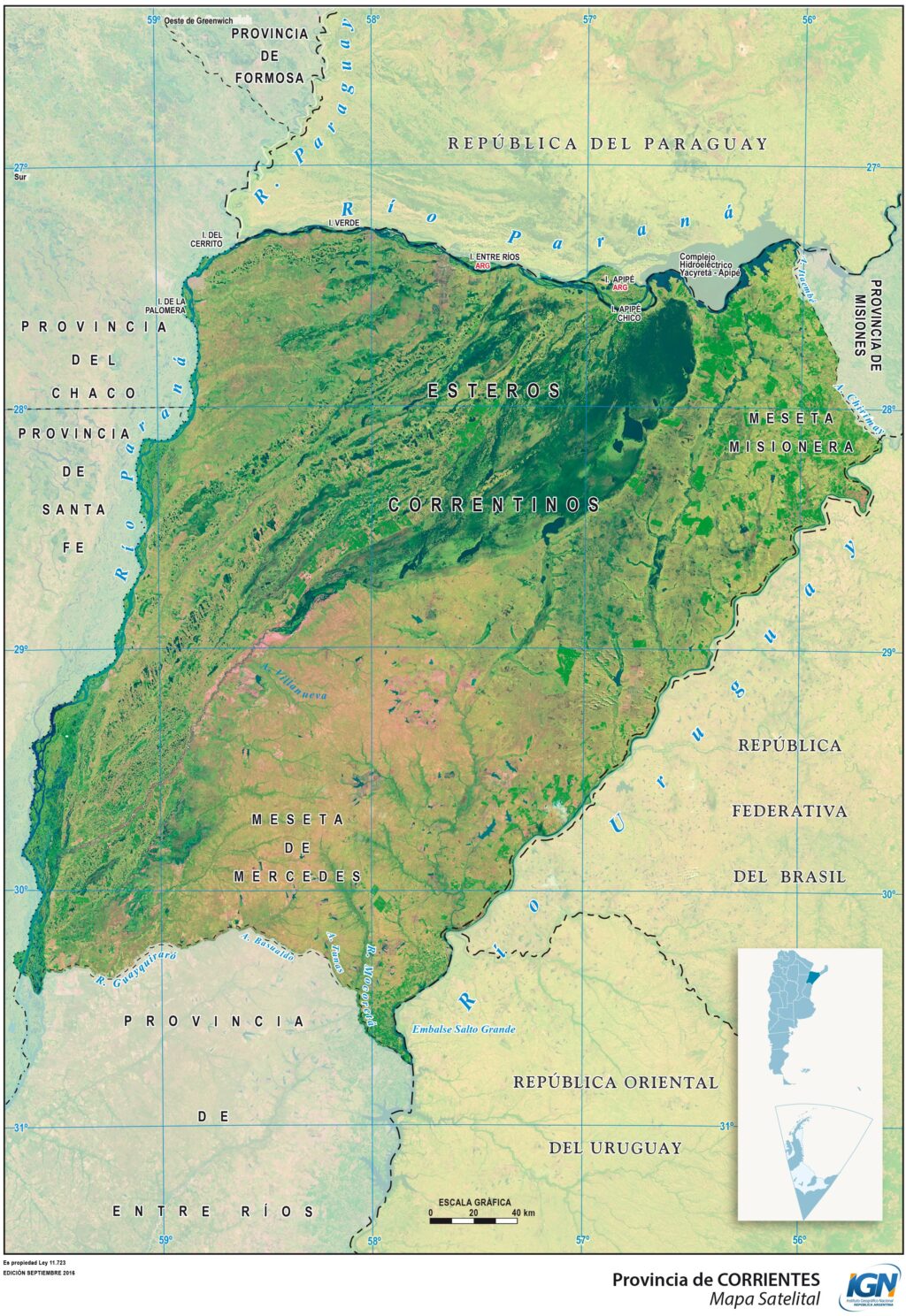 Mapa De Corrientes Provincia Departamentos Turístico Descargar E